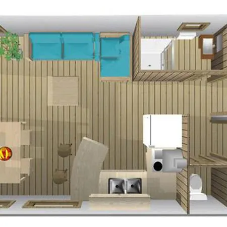 Campingplatz Sur Pilotis Avec Terrasse Et Cuisine Equipee - Api-1-52-1492 Avrillé