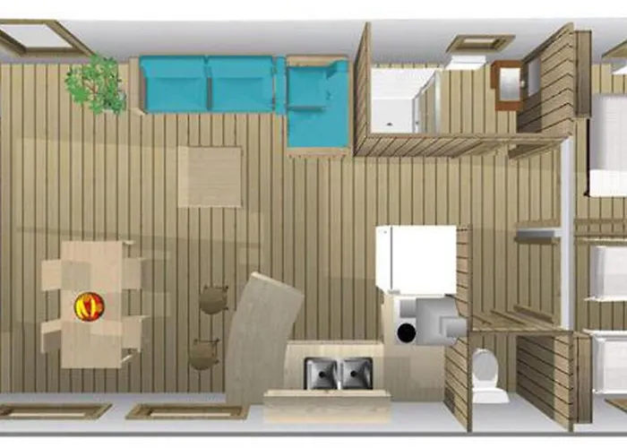 Campingplatz Sur Pilotis Avec Terrasse Et Cuisine Equipee - Api-1-52-1492 Avrillé